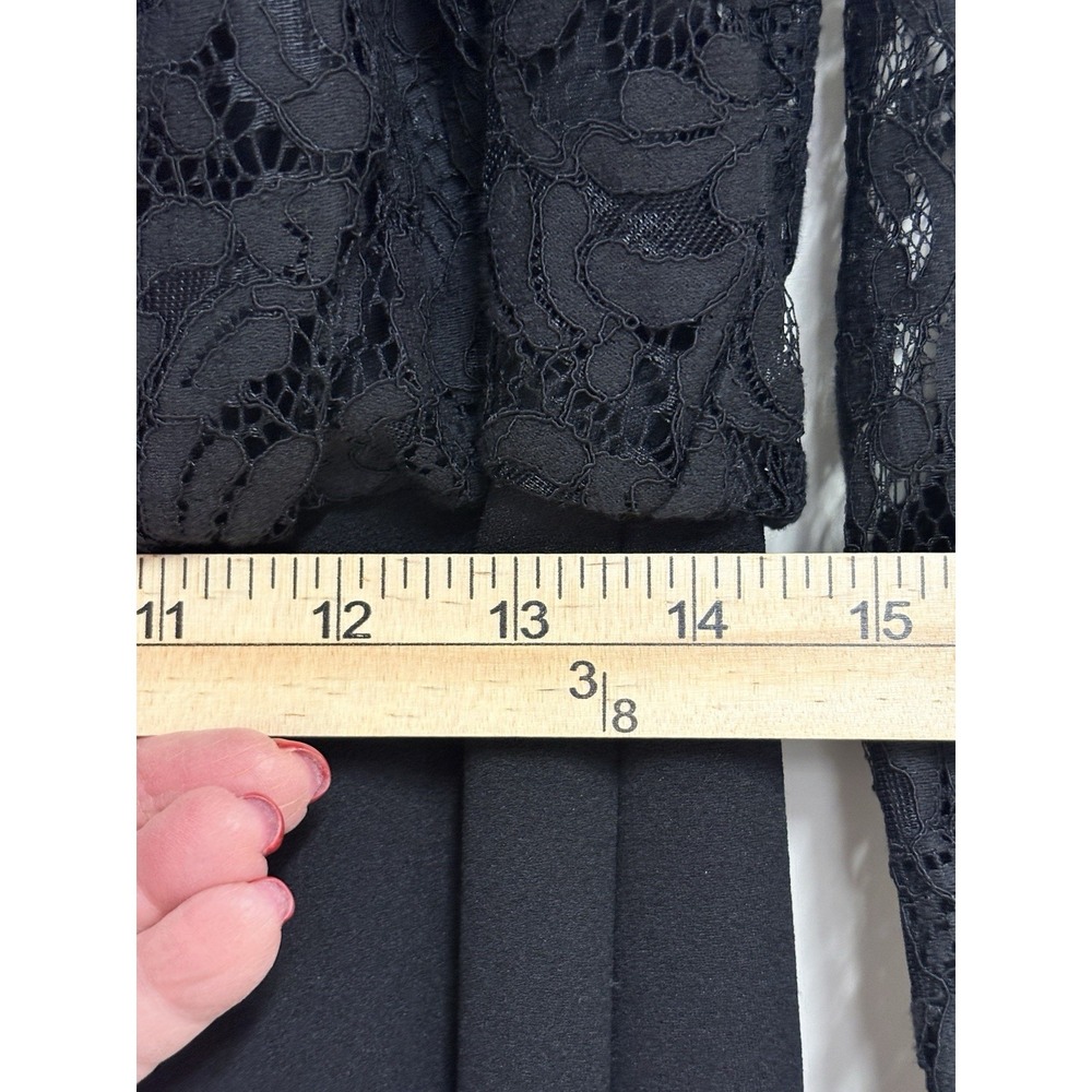 ADRIANNA PAPELL Black Off The Shoulder Lace Jumpsuit Size US XL NWOT - Picture 10 of 10
